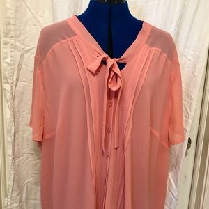 Ryan Wythe Coral Tie Blouse
